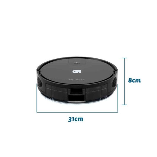 Grunkel I-dancereasy Robot Aspiradora 2 En 1 Con Navegación Libre Y Control Wi-fi Negro