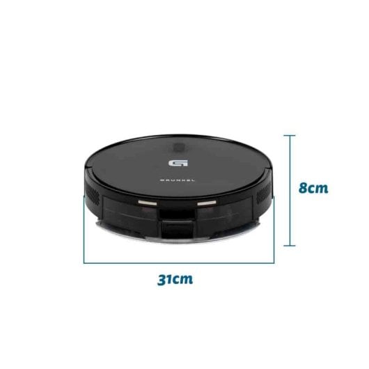 Grunkel I-dancerturbobrush Robot Aspirador 2 Em 1 Com Navegação Laser e Controlo Wi-fi Preto