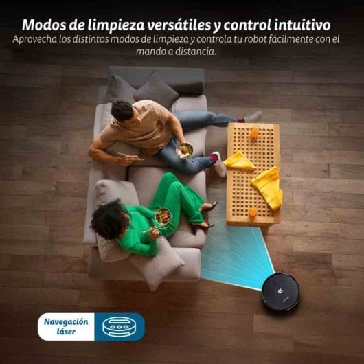Grunkel I-dancerturbobrush Robot Aspirador 2 Em 1 Com Navegação Laser e Controlo Wi-fi Preto