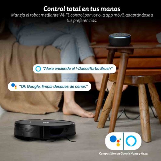 Grunkel I-dancerturbobrush Robot Aspirador 2 Em 1 Com Navegação Laser e Controlo Wi-fi Preto