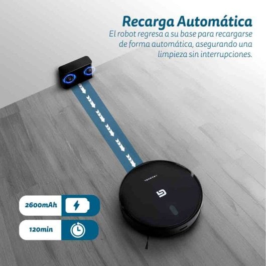 Grunkel I-dancerturbobrush Robot Aspirador 2 Em 1 Com Navegação Laser e Controlo Wi-fi Preto