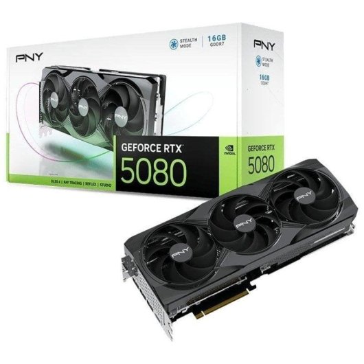 Carte Graphique PNY GeForce RTX 5080 Triple Fan 16GB GDDR7 Reflex 2 RTX AI DLSS4