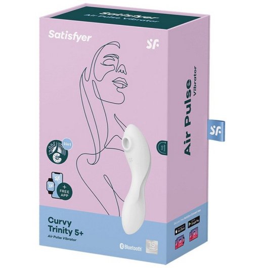 Satisfyer Curvy Trinity 5+ Connect App Weiß