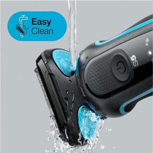 Rasoir pour Visage Braun Series 5 51B4650CSBLU Sans Fil 50min Sec et Mouillé 3 Lames Flexibles