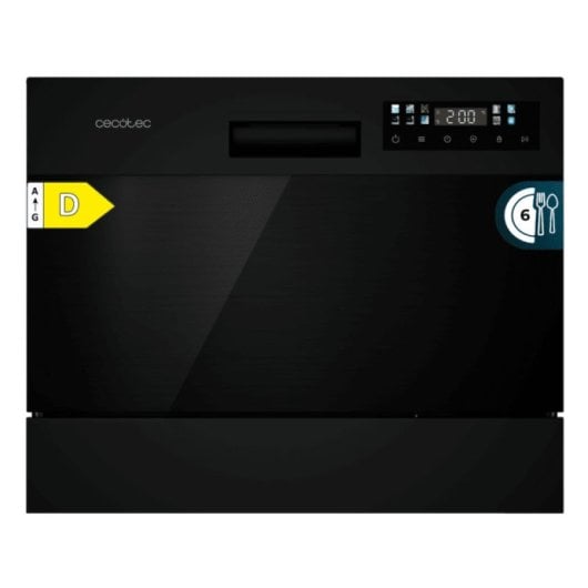Cecotec Bolero Aguazero 2300 Lavavajillas Compacto De 6 Cubiertos 8 Programas D Negro