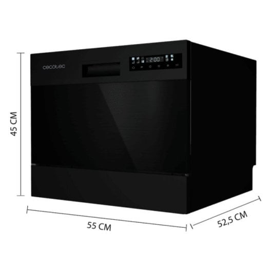 Cecotec Bolero Aguazero 2300 Lavavajillas Compacto De 6 Cubiertos 8 Programas D Negro