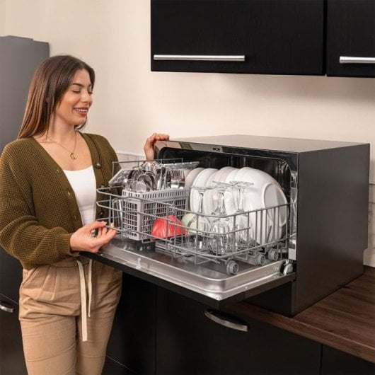 Cecotec Bolero Aguazero 2300 Lavavajillas Compacto De 6 Cubiertos 8 Programas D Negro