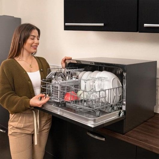 Lavavajillas Cecotec Bolero Aguazero 2300 6 Cubiertos Clase D Color Touch Panel