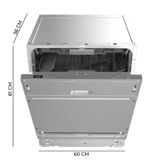 Cecotec Bolero Aguazero 6500 Full-BI Lavavajillas Integrable 60Cm 15 Cubiertos 6 Programas C Inox