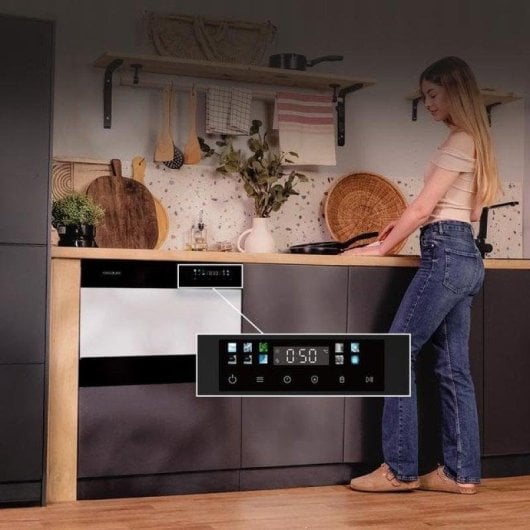 Lave-vaisselle Cecotec Bolero Aguazero 2300 6 Couverts Classe D écran tactile Delay