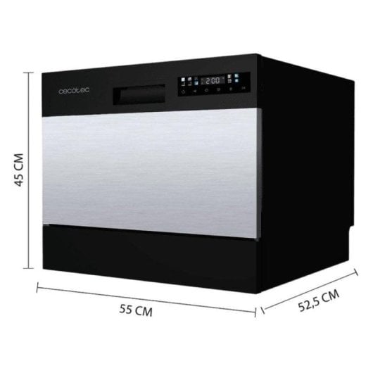 Lavavajillas Cecotec Bolero Aguazero 2300 6 Cubiertos Clase D Inox Touch Panel