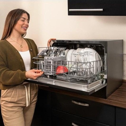 Lavavajillas Cecotec Bolero Aguazero 2300 6 Cubiertos Clase D Inox Touch Panel