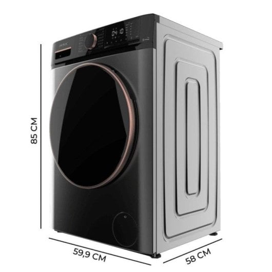 Lava-linge Cecotec Bolero DressCode 9610 Hublot 9 kg 1400 rpm A Inox Vapeur AI