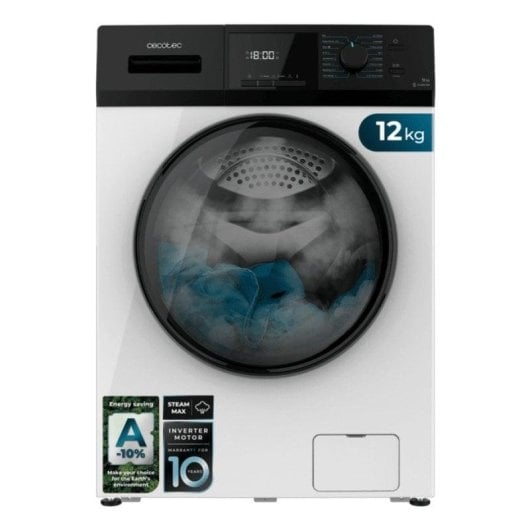 Cecotec Dresscode 12410 Lavadora De Carga Frontal De 12 Kg 1400 Rpm Clase A 16 Programas Blanco