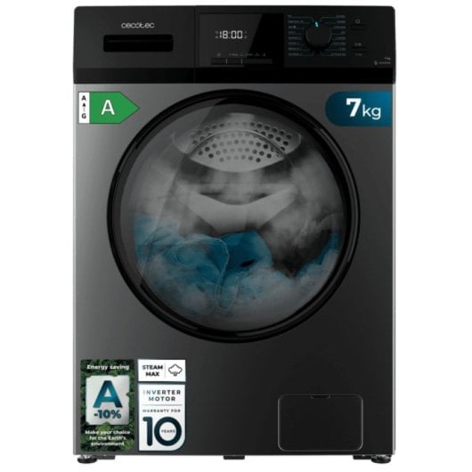 Cecotec Bolero DressCode 7410 Lavatrice Inverter Carica Frontale 7 Kg 1200 Rpm 16 Programmi A Grigio