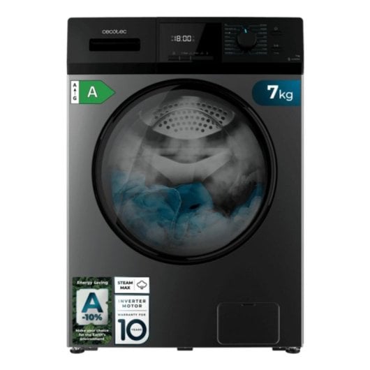 Lavatrice Cecotec Bolero DressCode 7410 7kg 1200rpm Classe A Acciaio Inverter SteamMax