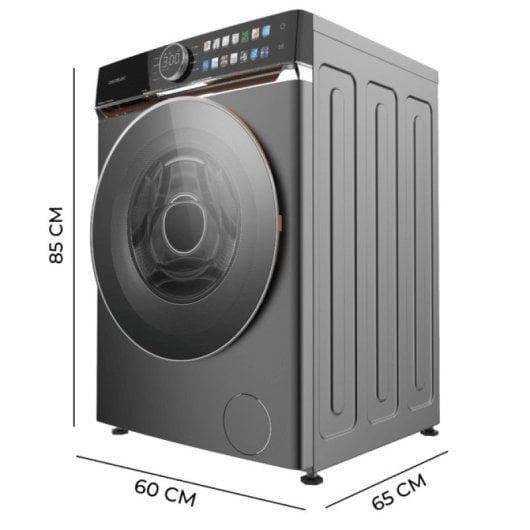 Cecotec Bolero DressCode 12500 Lavadora 12 Kg Steel 1400 Rpm Motor Inverter Plus Steam Max A Gris