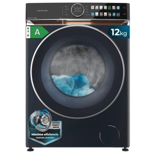 Lavadora Cecotec Bolero DressCode 12980 Carga Frontal 12 kg 1400 rpm A Azul Luz UV Vapor