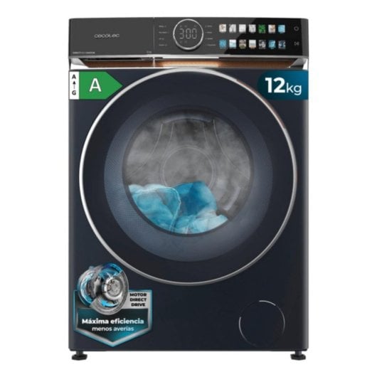 Lavadora Cecotec Bolero DressCode 12980 Carga Frontal 12 kg 1400 rpm A Azul Luz UV Vapor