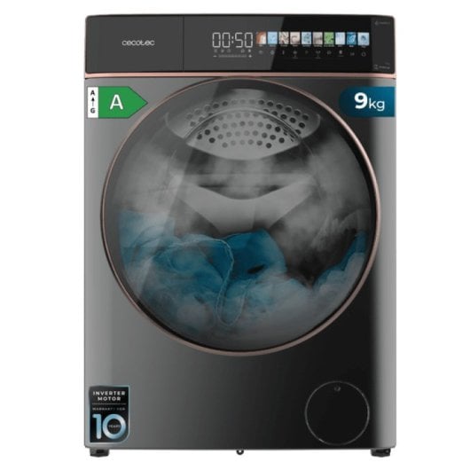 Cecotec Bolero DressCode 9900 Lavadora Autodosis Carga Frontal 9 Kg Fullcolor 10 3" 16 Programas A Gris