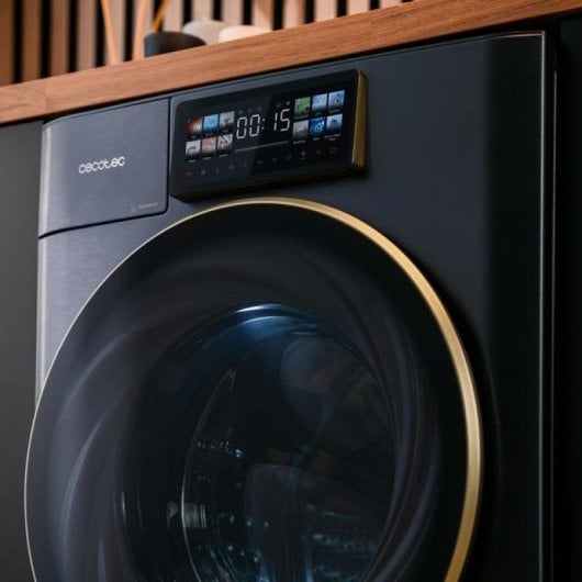 Lave-linge à chargement frontal Cecotec Bolero DressCode 10950, bleu glacier, 10 kg, 1400 tr/min, 13 programmes A, bleu/acier inoxydable