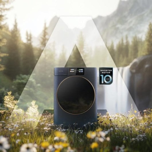 Lave-linge à chargement frontal Cecotec Bolero DressCode 10950, bleu glacier, 10 kg, 1400 tr/min, 13 programmes A, bleu/acier inoxydable