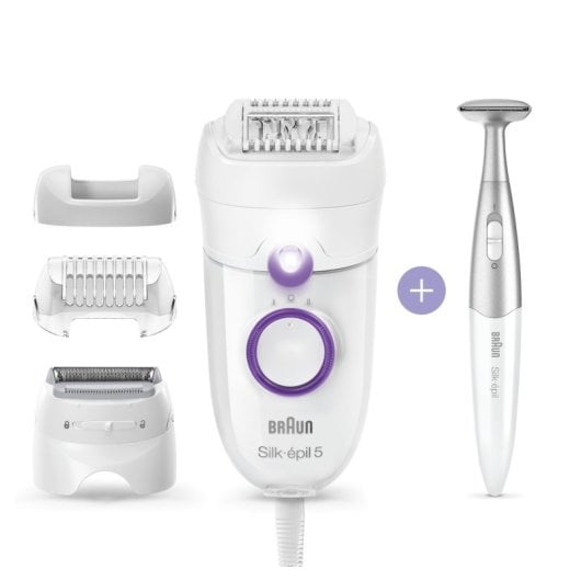 Braun Silk Epil 5-825 Depiladora Power 28 pinzas Blanco/Morado