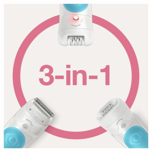 Épilateur Braun Silk Epil 5-605 28 pinces Blanc/Bleu