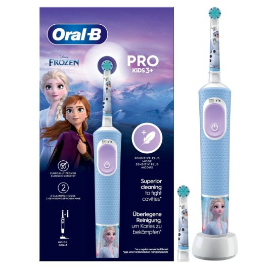 Oral B Pro Kids Frozen 2 Modi Blaue Zahnbürste