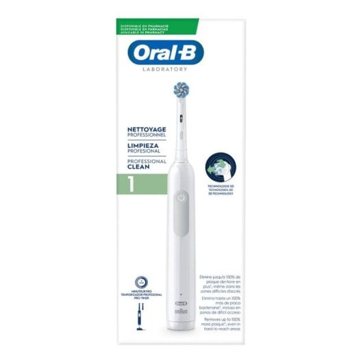 Escova Elétrica Oral-B Pro 1 Branco Tecnologia 3D Limpeza Profunda 1 Modo