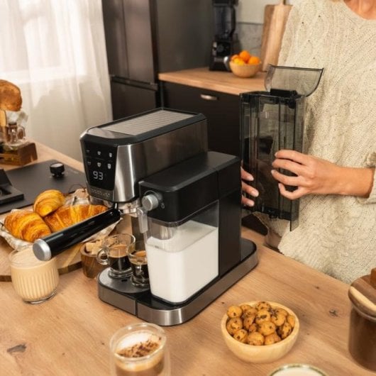 Cecotec Power Espresso 20 Cream Cafetera Semiautomática Con Pantalla Táctil Inox
