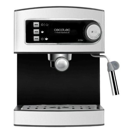 Cecotec Power Espresso Cafetera Express Espresso Y Cappuccino 20 Bares Orientable 850W 1,5L Inox