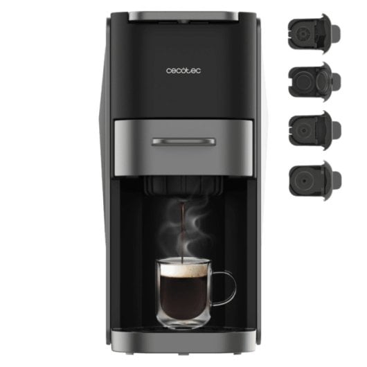 Cecotec FreeStyle Compact Dark Cafetera Espresso 4 En 1 Para Café Molido/Dolce Gusto/ Nespresso/ESE pod/Senseo Inox