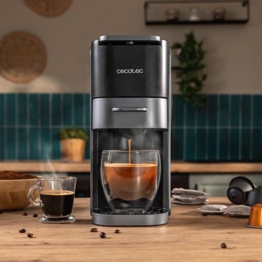 Cecotec FreeStyle Compact Dark Cafetera Espresso 4 En 1 Para Café Molido/Dolce Gusto/ Nespresso/ESE pod/Senseo Inox