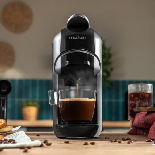 Cecotec FreeStyle Compact Cafetera Espresso 3 En 1 Apta Para Café Molido Dolce Gusto Y Nespresso Gris
