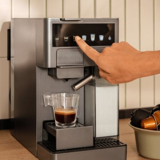 Cecotec FreeStyle Latte Máquina de Café Expresso Depósito De Leite Compacto 4 Em 1 Apta para Café Moído Cinzenta