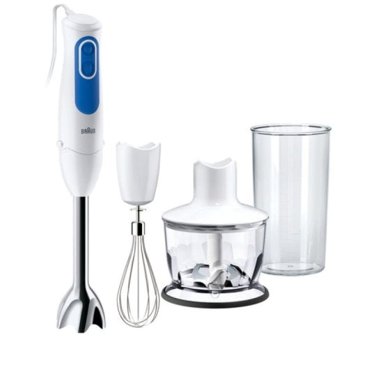 Braun MQ3035WH Stabmixer mit Zubehör, 700 W, weiß