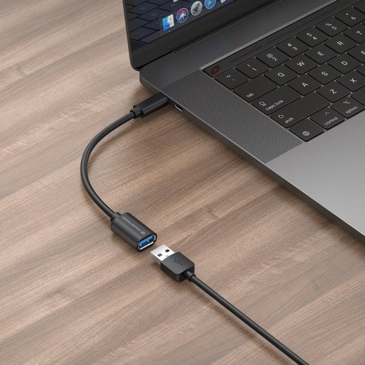Conceptronic ABBY11B Adaptador USB-C a USB-A 3.2 Gen 1 OTG 20cm Negro Pack 2 Unidades