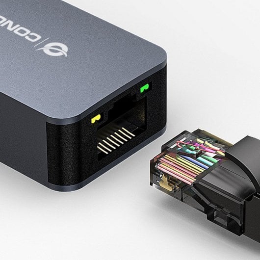 Conceptronic Adaptador de Red USB 3.2 Gen 1 a RJ-45 2.5GbE Wake-on-LAN Gris