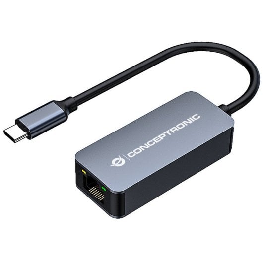 Conceptronic ABBY12GC Adaptador de Red USB-C a RJ-45 2.5GbE Wake-on-LAN Gris