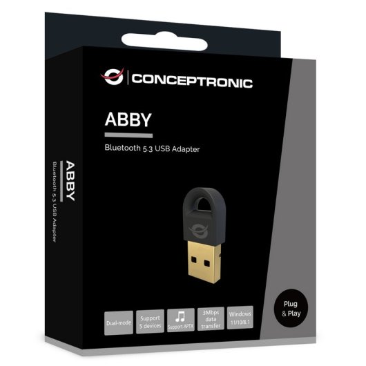 Conceptronic ABBY16B Adaptador Nano USB Bluetooth 5.3