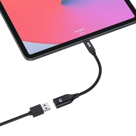 Conceptronic ABBY18B OTG-Adapter USB-C auf USB-A 3.2 Gen 2 10Gbps Schwarz