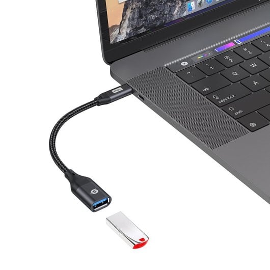 Conceptronic ABBY18B OTG-Adapter USB-C auf USB-A 3.2 Gen 2 10Gbps Schwarz