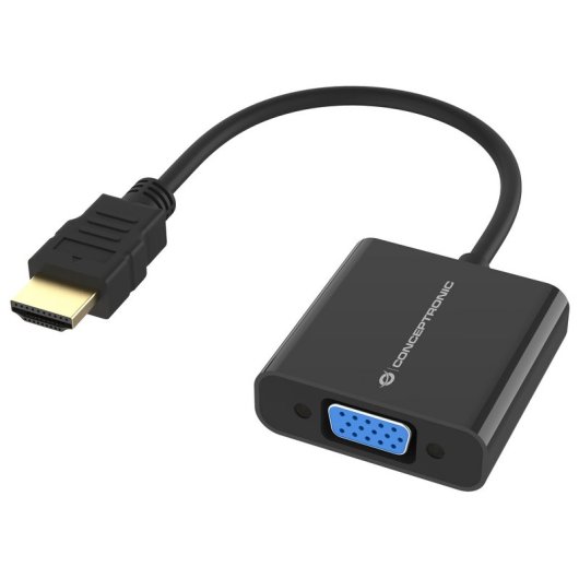 Conceptronic ABBY20B Adaptador HDMI a VGA 1080P 25cm Negro