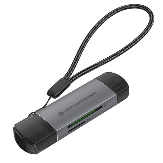 Lettore di schede SD/MicroSD doppio USB-A/USB-C 3.0 Conceptronic BIAN05G USH-I