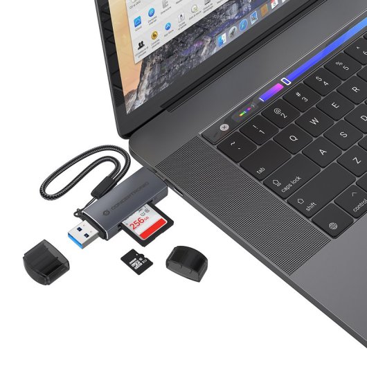 Lettore di schede SD/MicroSD doppio USB-A/USB-C 3.0 Conceptronic BIAN05G USH-I