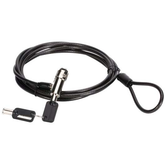 Serrure à clé noire pour ordinateur portable Conceptronic Nano Lock Slot 1,8 m