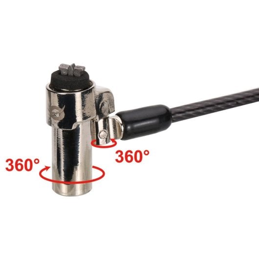 Serrure à clé noire pour ordinateur portable Conceptronic Nano Lock Slot 1,8 m