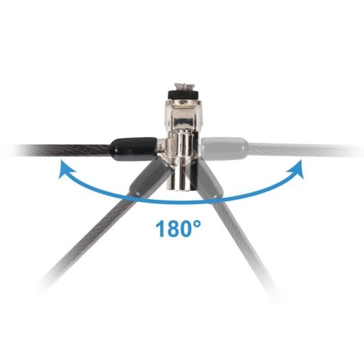 Serrure à clé noire pour ordinateur portable Conceptronic Nano Lock Slot 1,8 m