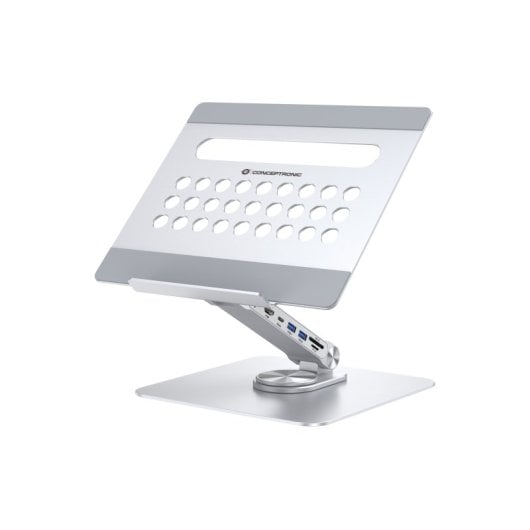 Conceptronic Soporte Portátil Docking USB-C 7 En 1 100W USD PD/HDMI/USB-Ax2/SD/USB-C/TF/Micro SD Base Giratoria 360° Ino